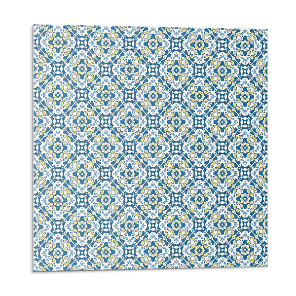 Obkladový panel Geometrický motiv s květinovým akcentem