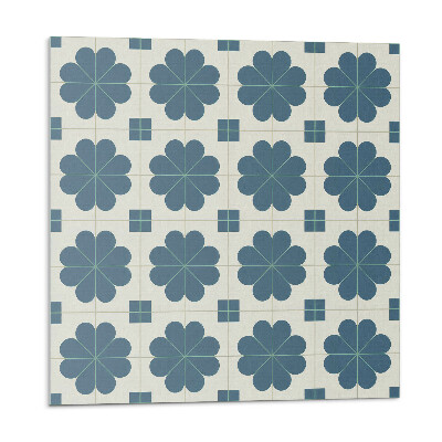 Nástěnný panel Kostkovaný květinový motiv