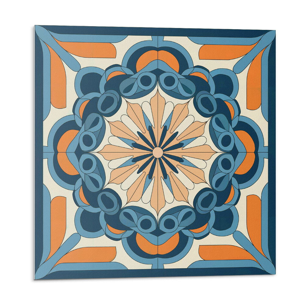 Panel na zeď Květinová mandala v harmonických kruzích