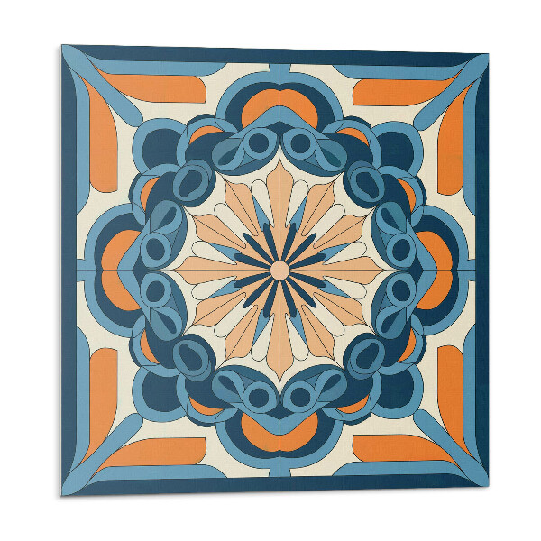 Panel na zeď Květinová mandala v harmonických kruzích