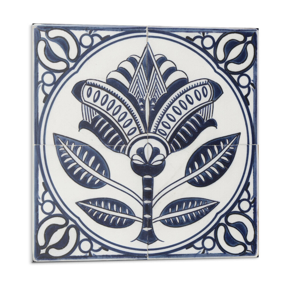 Obkladový panel Květinový motiv v keramickém stylu