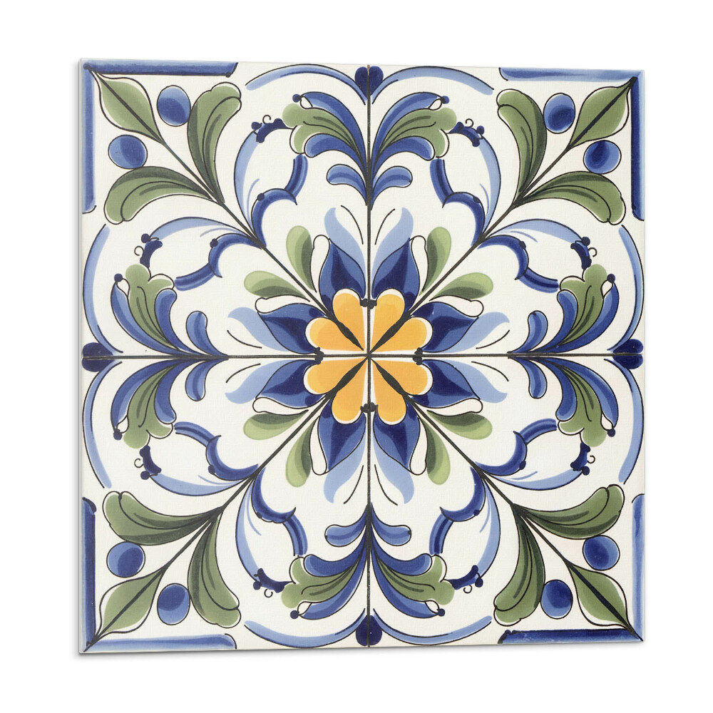 Nástěnný panel Květinový motiv v keramickém stylu