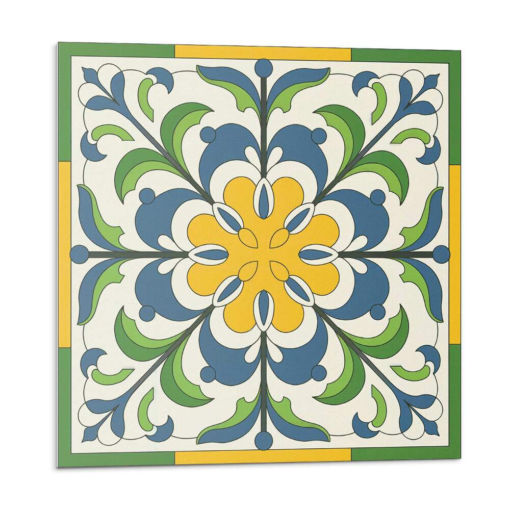 Panel na zeď Květinový vzor se zelenými listy