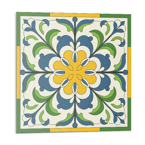 Panel na zeď Květinový vzor se zelenými listy