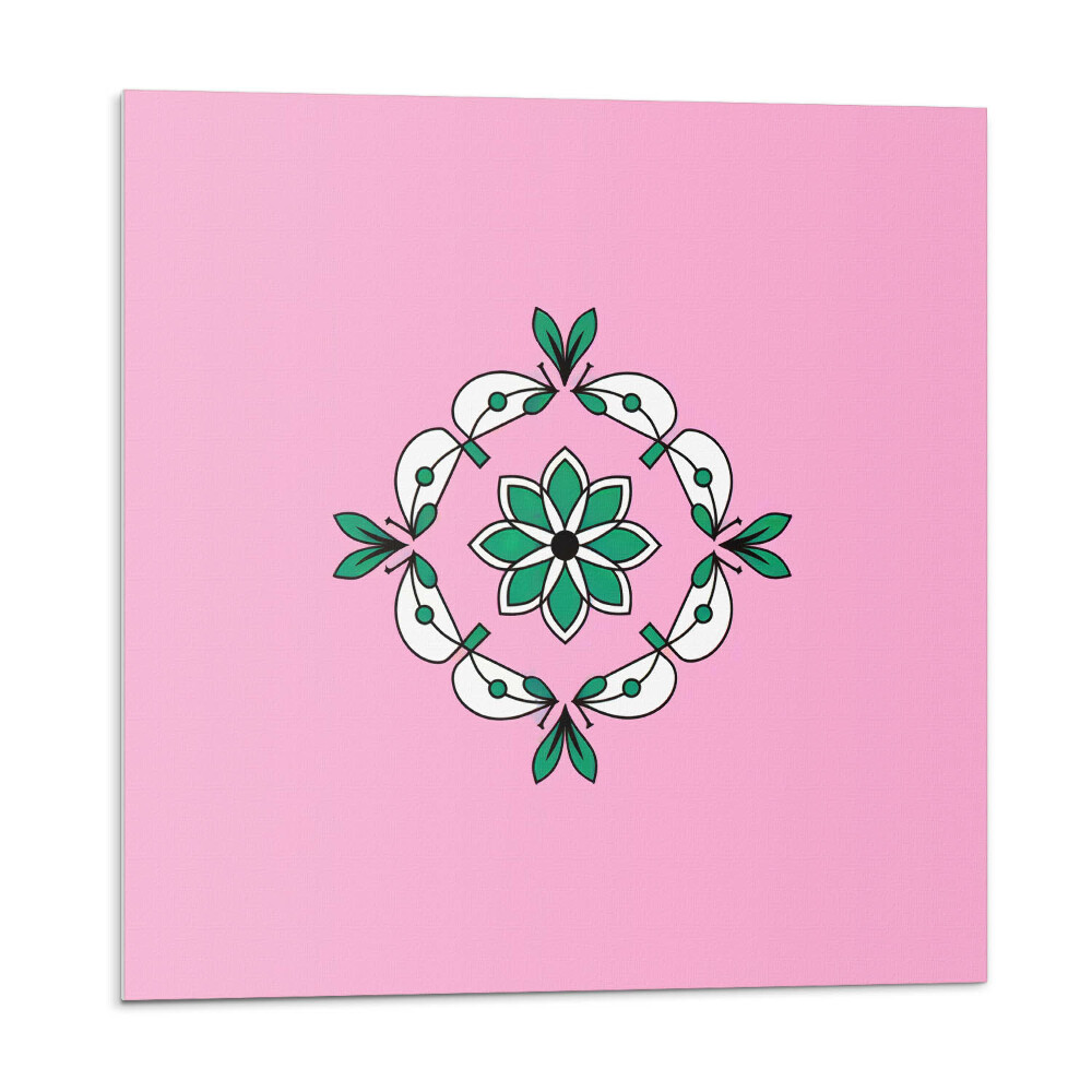 Obkladový panel Květinový motiv se zelenými listy