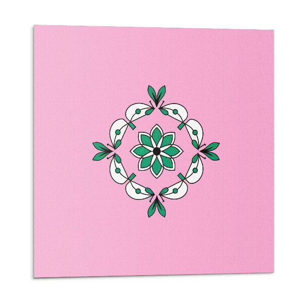 Obkladový panel Květinový motiv se zelenými listy