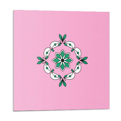 Obkladový panel Květinový motiv se zelenými listy