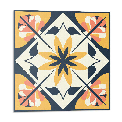 Nástěnný panel Květinový motiv v diamantových tvarech