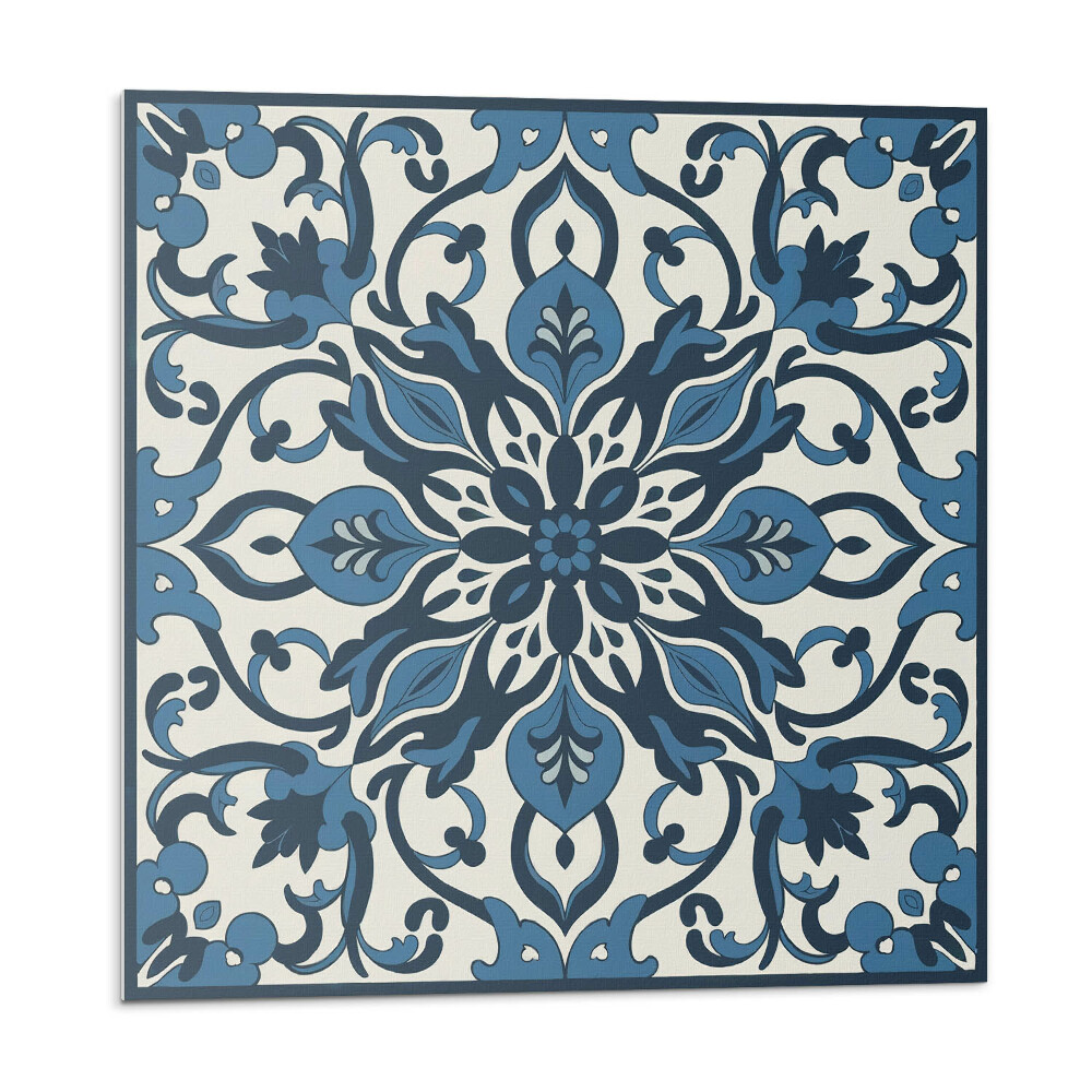 Nástěnný panel Květinový vzor se zelenými listy