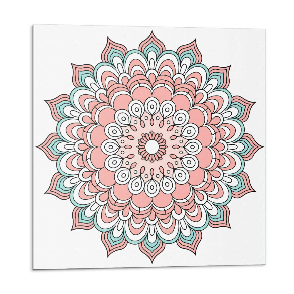 Panel na zeď Květinová mandala v barvách přírody