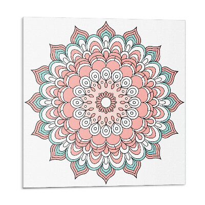 Panel na zeď Květinová mandala v barvách přírody