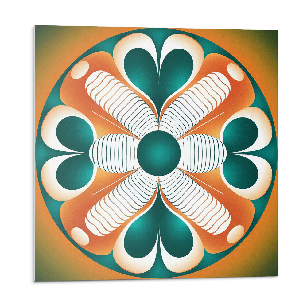 Nástěnný panel Květinový motiv v symetrickém uspořádání