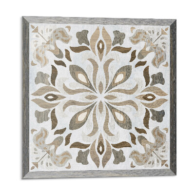 Nástěnný panel Květinový symetrický motiv