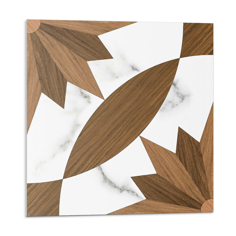 Obkladový panel Geometrické tvary s dřevěným akcentem