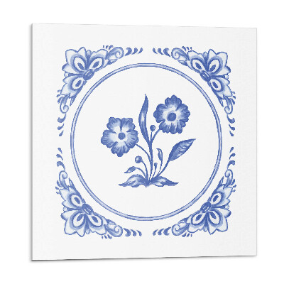 Panel na zeď Květinový motiv v kruhu