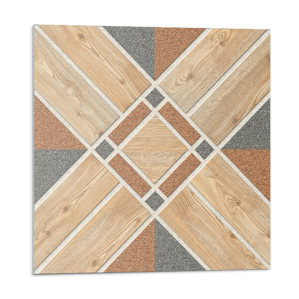 Nástěnný panel Geometrický vzor s přírodním dřevem