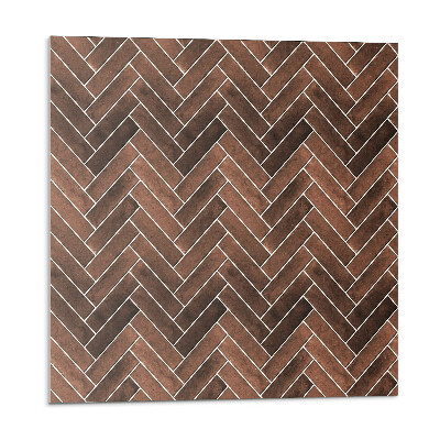 Panel na zeď Vzor rybí kosti s dřevěnými akcenty