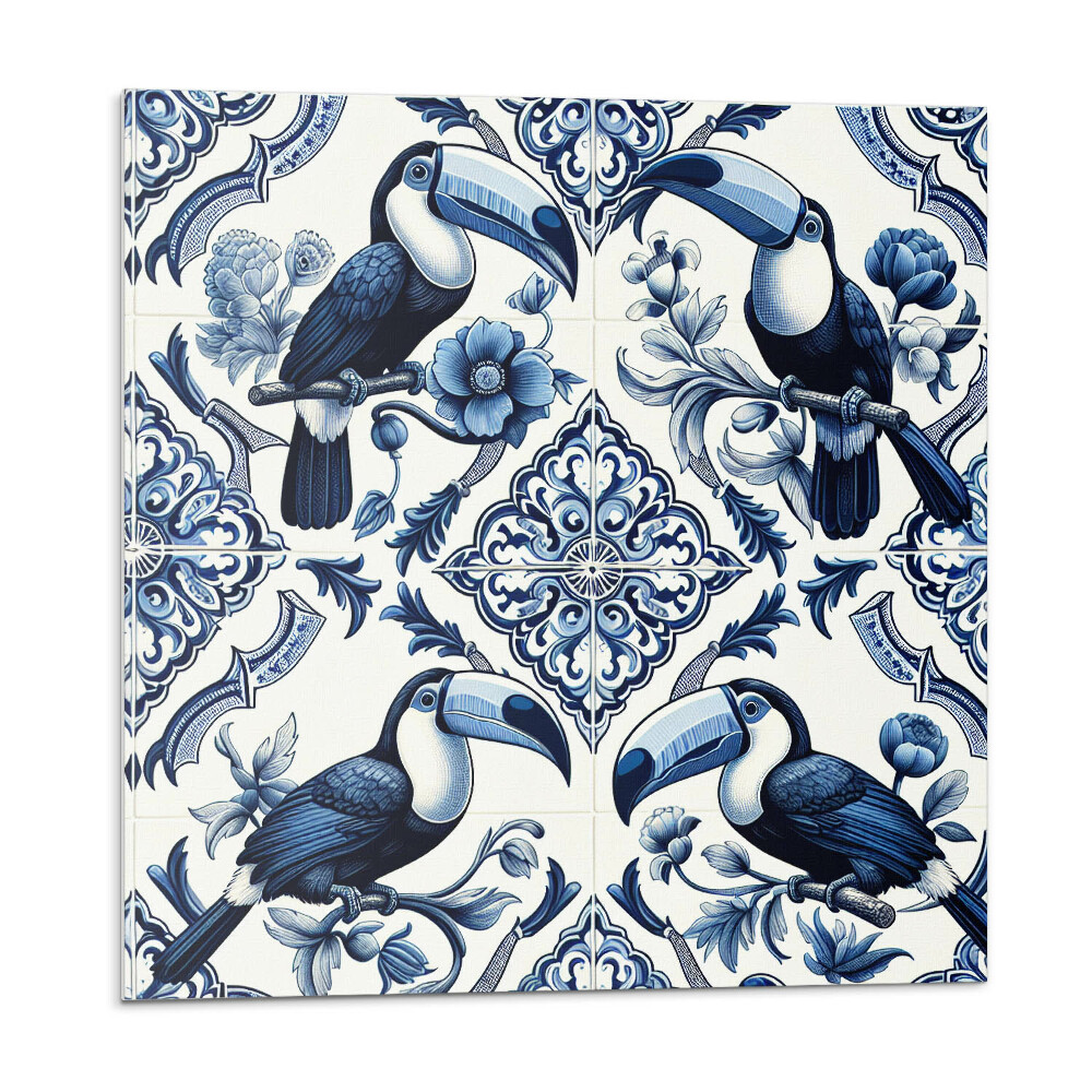 Obkladový panel Tukan na dekorativních dlaždicích