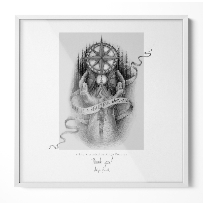 Fotorámeček na zeď bílý 50x50 cm