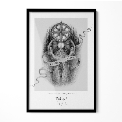 Moderní černý fotorámeček 40x60