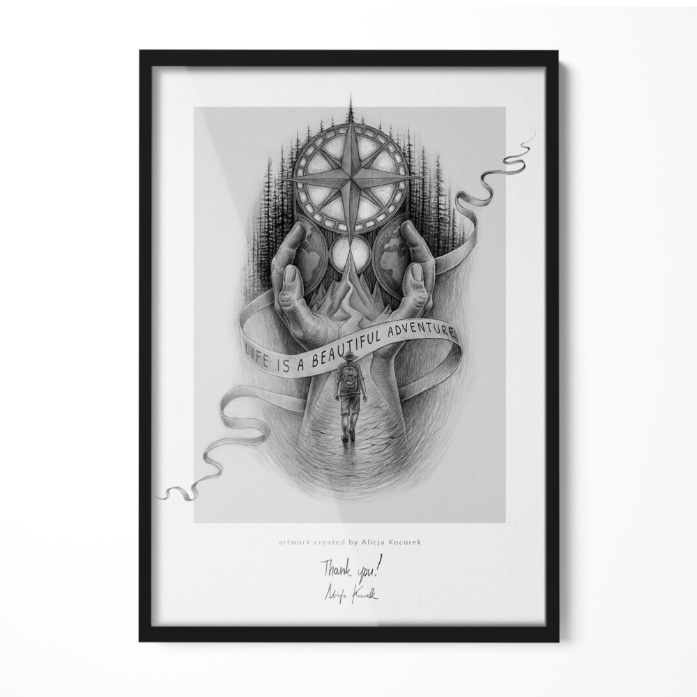 Luxusní černý fotorámeček 50x70