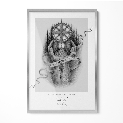 Stříbrný klasický fotorámeček 40x60