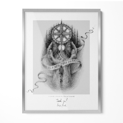 Moderní stříbrný fotorámeček 60x80