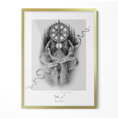 Zlatý fotorámeček na zeď 60x80 cm