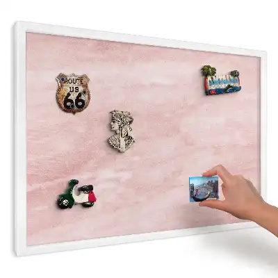 Magnetická tabule s jemnou strukturou v růžové barvě