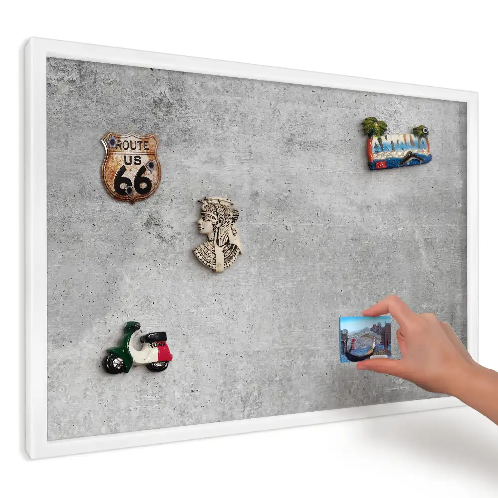 Magnetická tabule do kuchyně v dekoru světle šedý beton
