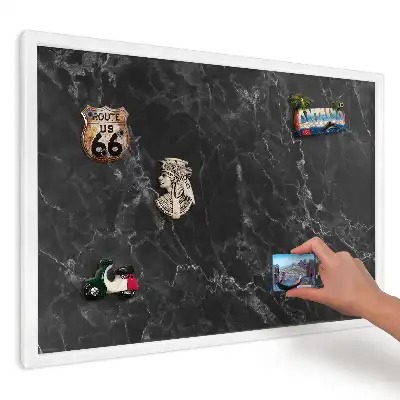 Magnetická tabule Tmavý mramor se světlými žilkami