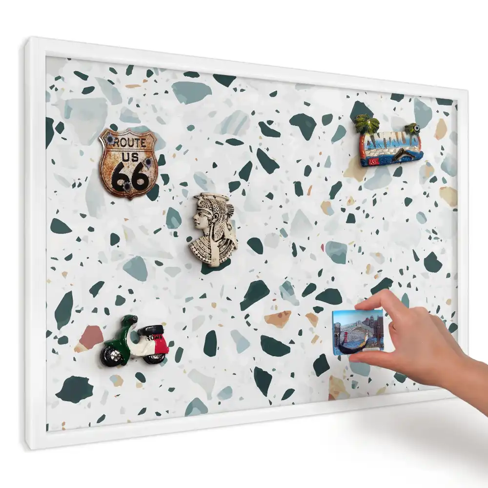 Magnetická tabule do kuchyně Stylová světlá mozaika