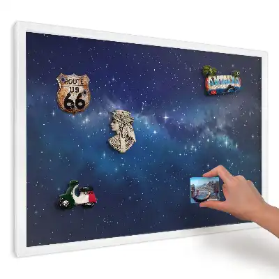 Magnetická tabule do kuchyně Kosmická modrá obloha
