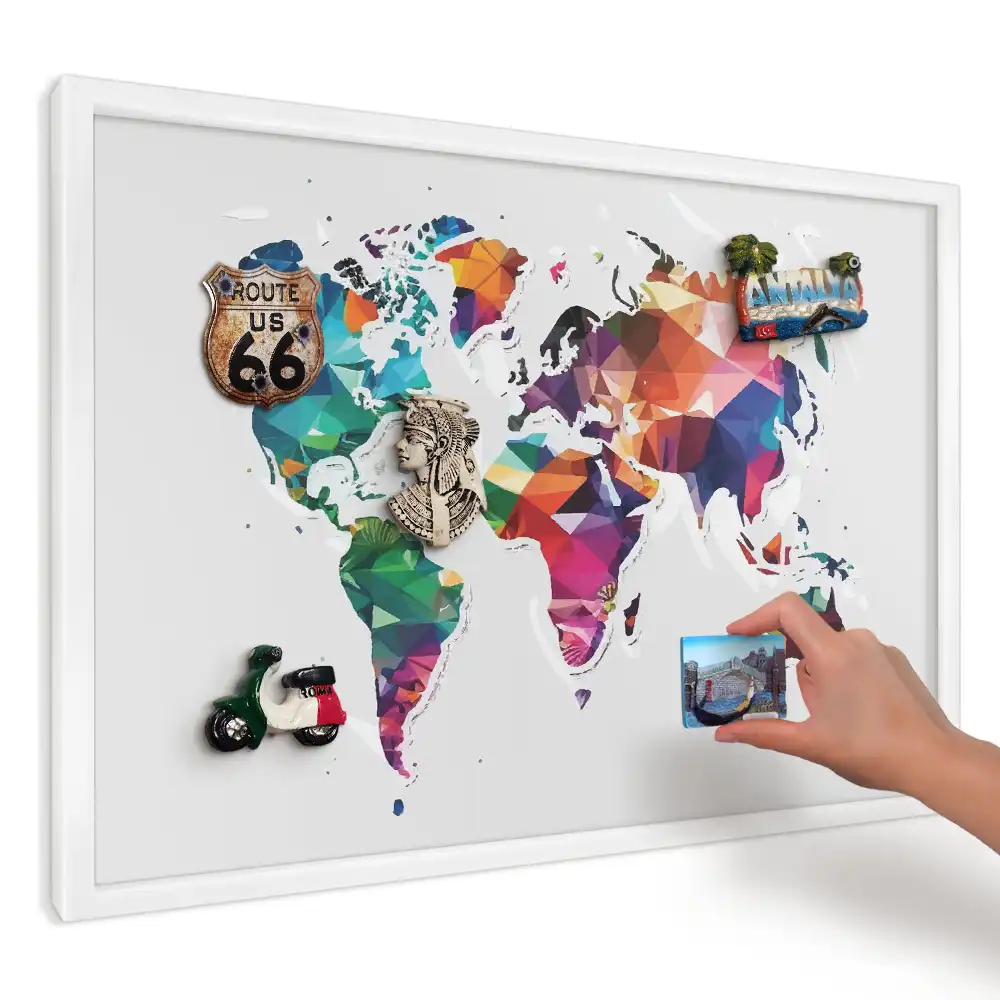 Magnetická tabule Geometrická mapa světa