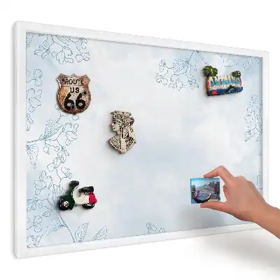 Magnetická tabule do kuchyně Pastelové květinové aranžmá
