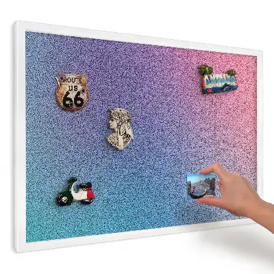 Magnetická tabule s tyrkysově růžovým přechodem