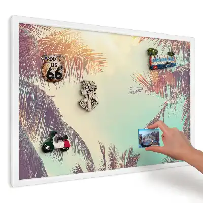 Magnetická kuchyňská tabule Tropické palmy na slunci