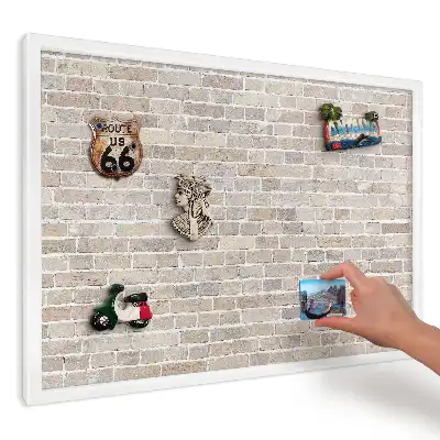 Magnetická kuchyňská tabule Béžová cihlová zeď