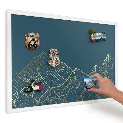 Magnetická tabule Hory na tmavém pozadí