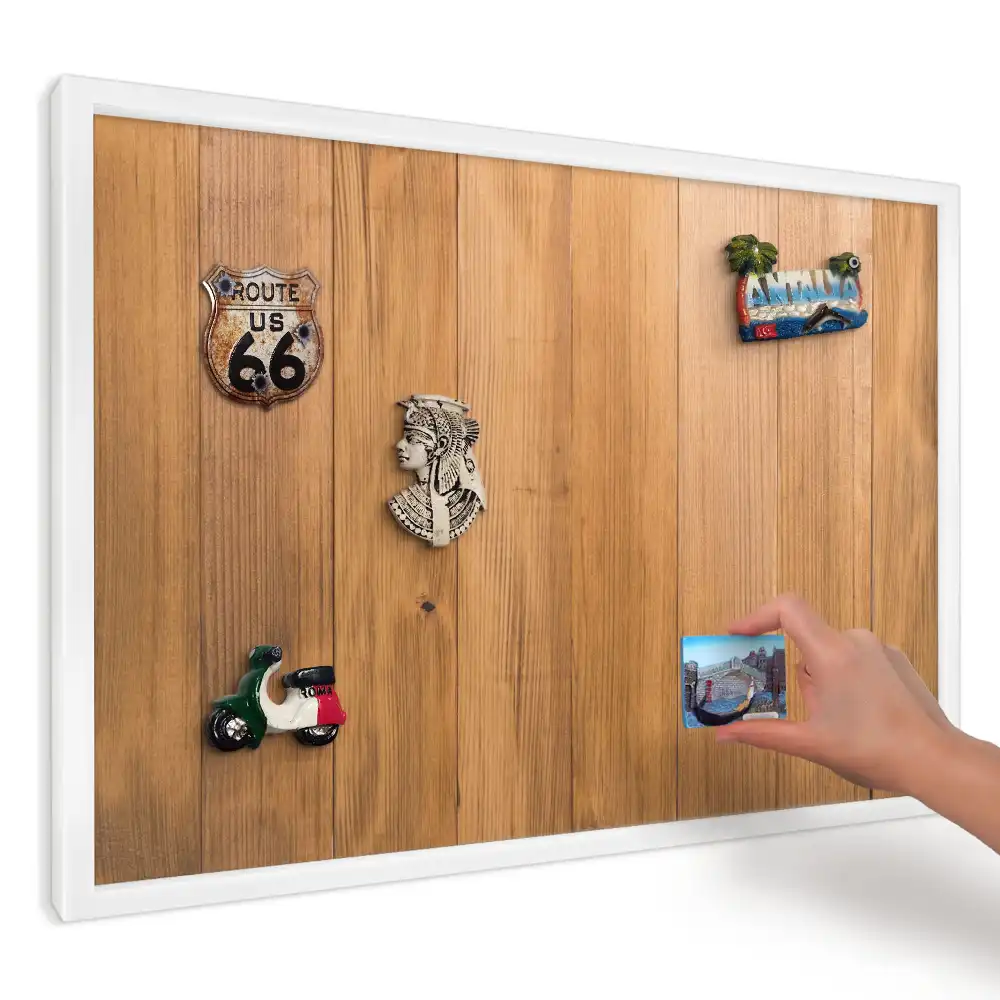 Magnetická tabule do kuchyně přírodní teplé dřevo
