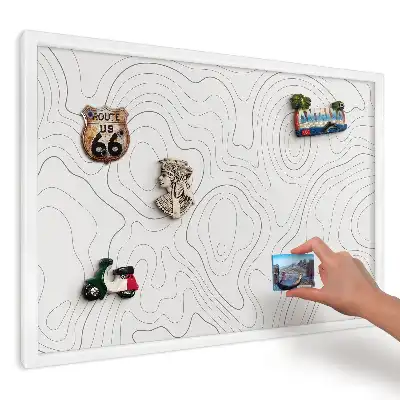 Magnetická tabule do kuchyně Abstraktní mapa s čarami