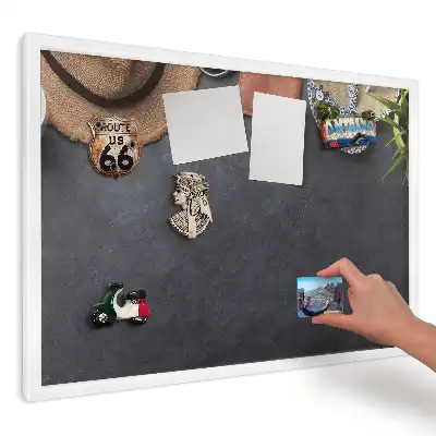 Magnetická tabule Letní doplňky na tmavém pozadí