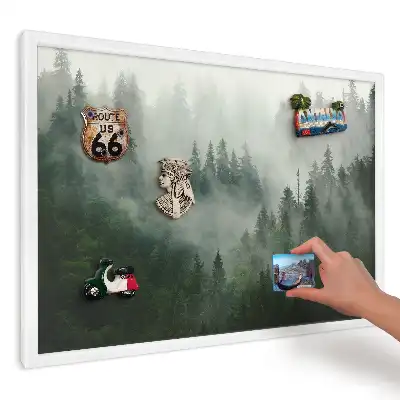 Magnetická tabule do kuchyně Zelený mlhavý les