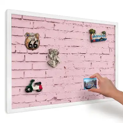 Magnetická tabule hladká v barvě růžová cihla