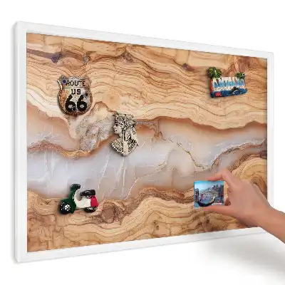 Magnetická tabule Teplé dřevo v elegantním provedení