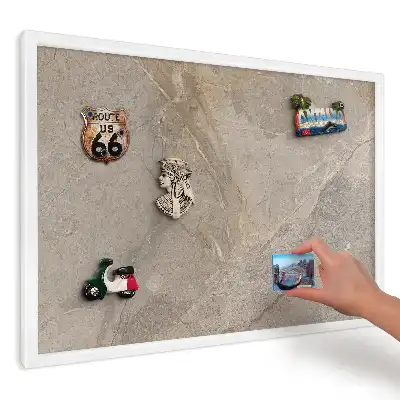 Magnetická kuchyňská tabule s motivem jemného béžového kamene