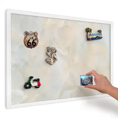 Magnetická tabule do kuchyně přírodní béžová a krémová