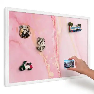 Magnetická tabule Abstraktní růžová a béžová