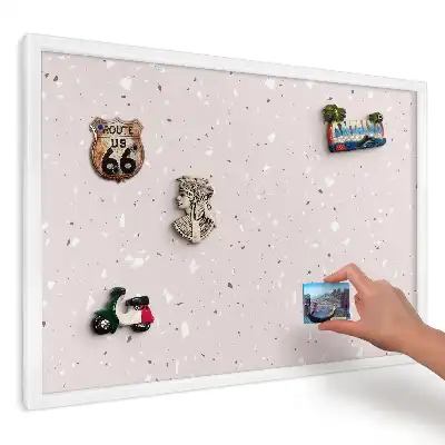 Magnetická kuchyňská tabule s jemným terazzovým vzorem