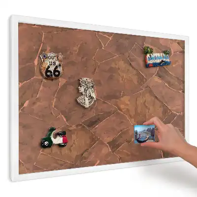 Magnetická kuchyňská tabule Hnědé kamenné desky